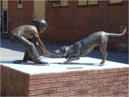 Boy With Dog Ligonier Police Station