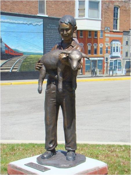 Boy With Lamb Ligonier Police Station